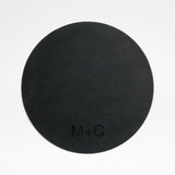Faux Leather Round Placemat Blac.