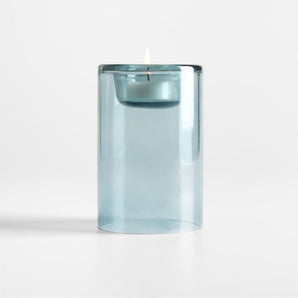 "Darwin Blue 5.5"" Tea Light Hldr".