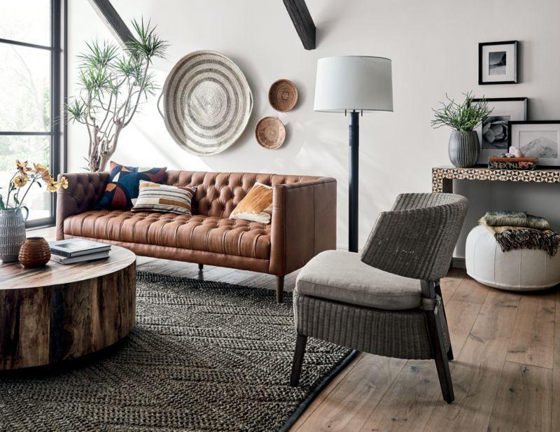 Dillon Spalted Primavera Wood Round Coffee Table