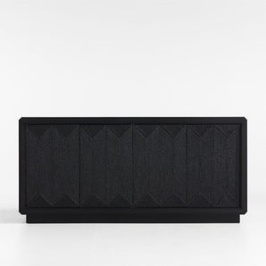 Roseau Charcoal  Wood Sideboard Cabinet