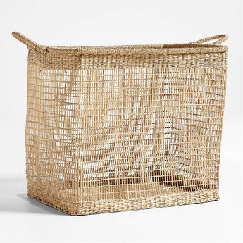Rybak Square Woven Decorative Blanket Basket.