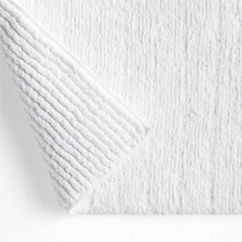 Rylan Organic Cotton White Bath Mat 24"x36".