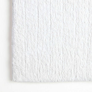 Rylan Organic Cotton White Bath Mat 18"x24".