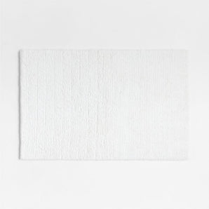 Rylan Organic Cotton White Bath Mat 24"x36".