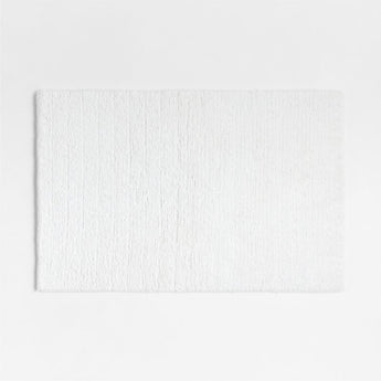 Rylan Organic Cotton White Bath Mat 24"x36".