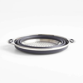 Black Silicone Collapsible Colander & Steamer.