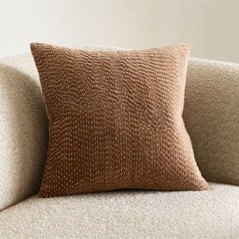"Sashiko Organic Cotton Velvet 20""x20"".