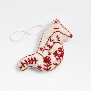 Scandi Heritage Fox Christmas Tree Ornament