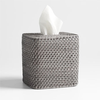 Funda Para Caja De Pañuelos Sedona Gris.
