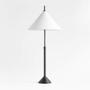 Seymour Telescoping Black Metal Table Lamp.