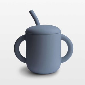 Baby Mushie Silicone Training Cup with Straw