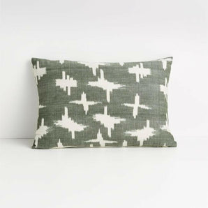 Rifle Green Throw Pillow with Down-Alternative Insert Sirocco 22"x15"