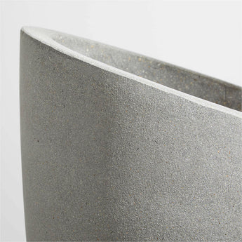 Slant Light Grey Short Indoor/Outdoor Planter.