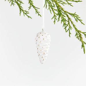 Dotted Ceramic Pinecone Christmas Tree Ornament