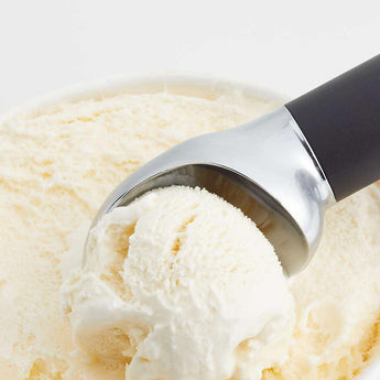 Crate & Barrel Black Soft-Touch Ice Cream Scoop.