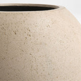 Sphere Lg Ivory Textured Planter.