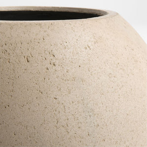 Sphere Lg Ivory Textured Planter.