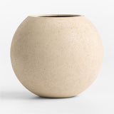 Sphere Lg Ivory Textured Planter.