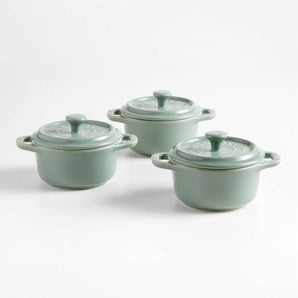 Staub Eucalyptus Mini Cocottes, Set of 3.