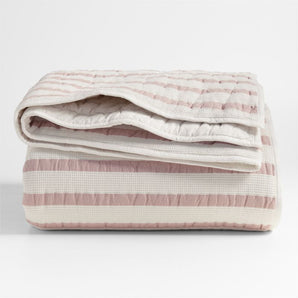 Kids Classic Striped Waffle Weave Organic Cotton Quilt