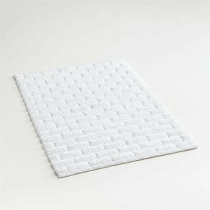 White Subway Tile Bath Mat