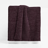 SweaterKnit Deep Burgundy Throw.