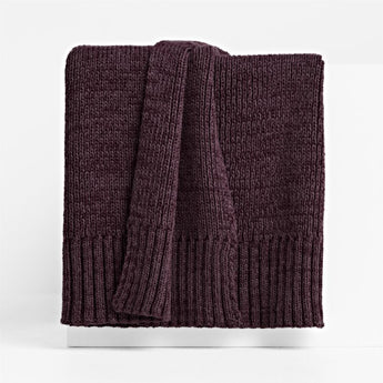 SweaterKnit Deep Burgundy Throw.
