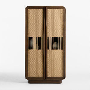 Talay 44" Fumed Oak Closed Storage Cabinet