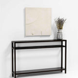 'Taso 24' Hand-Carved White Tile Wall Decor 24"x1.5".