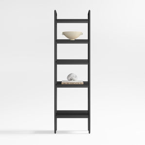 Tate Wood 5-Shelf Narrow Bookshelf