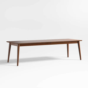 Tate 108"-144" Walnut Wood Extendable Dining Table