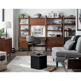 Tate Walnut Bookcase File Cabinet.