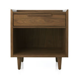 Tate Walnut 1D Nightstand.