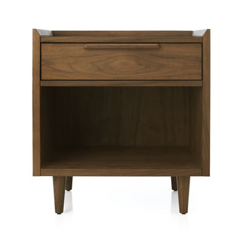 Tate Walnut 1D Nightstand.