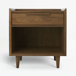 Tate Walnut 1D Nightstand.