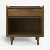 Tate Walnut 1D Nightstand.