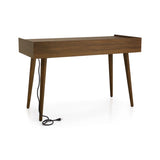 Tate 60" Walnut Desk with Outlet.