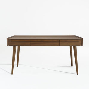 Tate 60" Walnut Desk with Outlet.