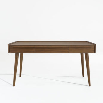 Tate 60" Walnut Desk with Outlet.