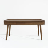 Tate 60" Walnut Desk with Outlet.