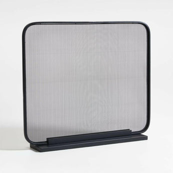 Telum Black Fireplace Screen.