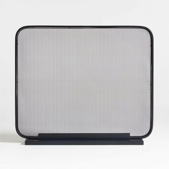 Telum Black Fireplace Screen.