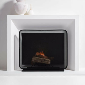 Telum Black Fireplace Screen.
