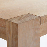 Terra 54" Natural White Oak Wood Desk with Power Outlets.
