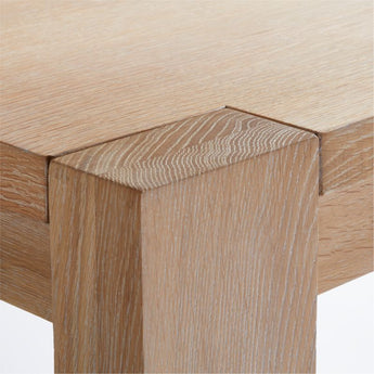 Terra 54" Natural White Oak Wood Desk with Power Outlets.