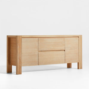 Terra 68" Natural Oak Wood Storage Media Console.