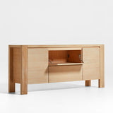 Terra 68" Natural Oak Wood Storage Media Console.