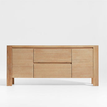 Terra 68" Natural Oak Wood Storage Media Console.