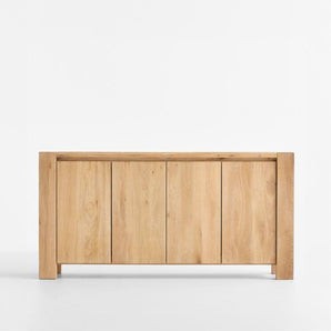 Terra 72" Natural White Oak Solid Wood Credenza