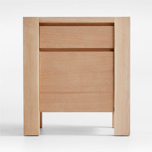Terra Oak Wood End Table File Cabinet